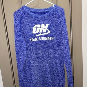 Optimum Nutrition Blue Heather Long Sleeve Shirt
